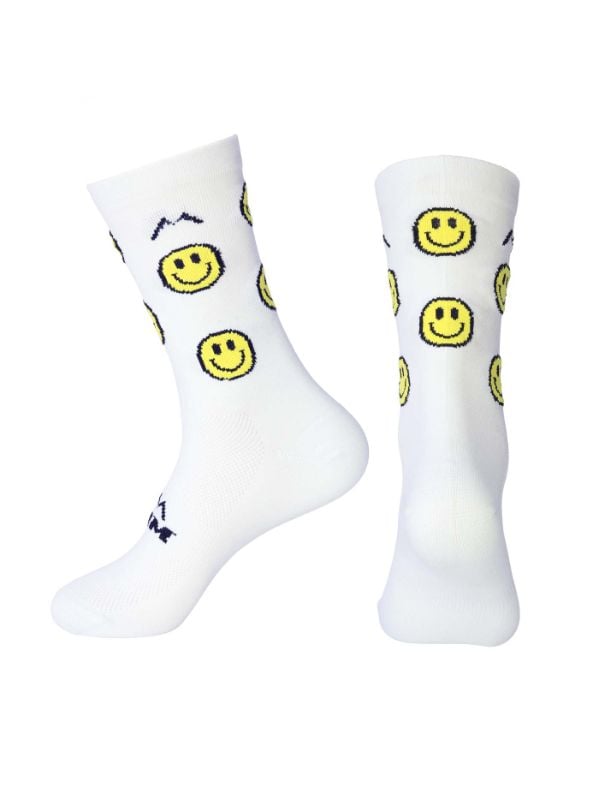 Medias Kom Full Estilo Ciclismo Running Cara Feliz