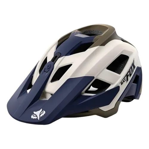 Casco Bat Fox Azul Beige Marron