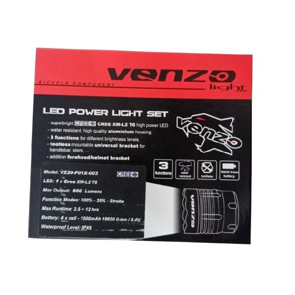 Luz Delantera 600 Lumens Venzo