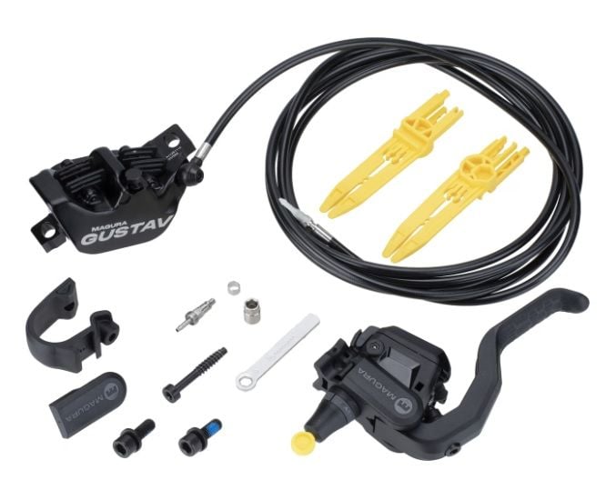 Kit Freno Magura Gustav Elite 4 Pistones Carbotecture Lever Blade