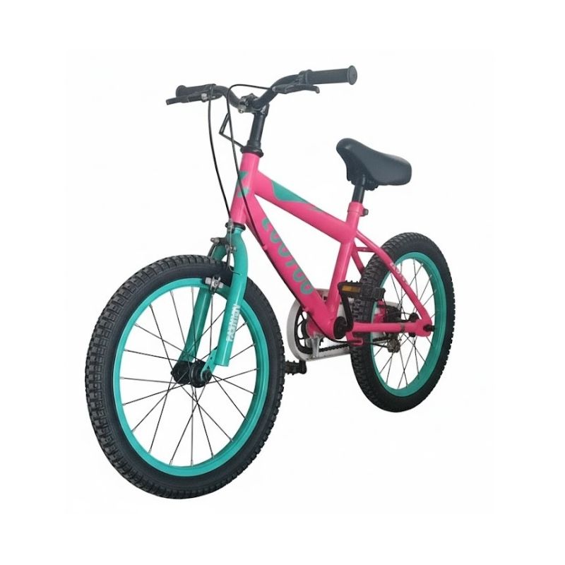Bicicleta 20 Lootoo Rosada Y Verde