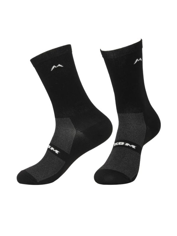 Medias Kom Fantasy Pro Ciclismo Running Negro Liso