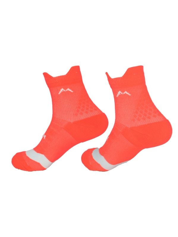 Medias Kom Con Amortiguacion Running Pro Media Caña Naranja