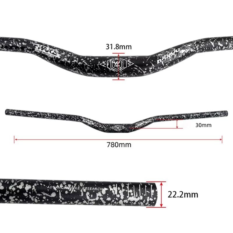 Volante Wake 780mm Doble Altura M02 Negro