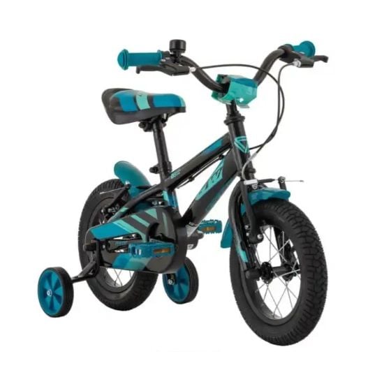 Bicicleta 12 Niño GW Vortex Negro Verde Menta
