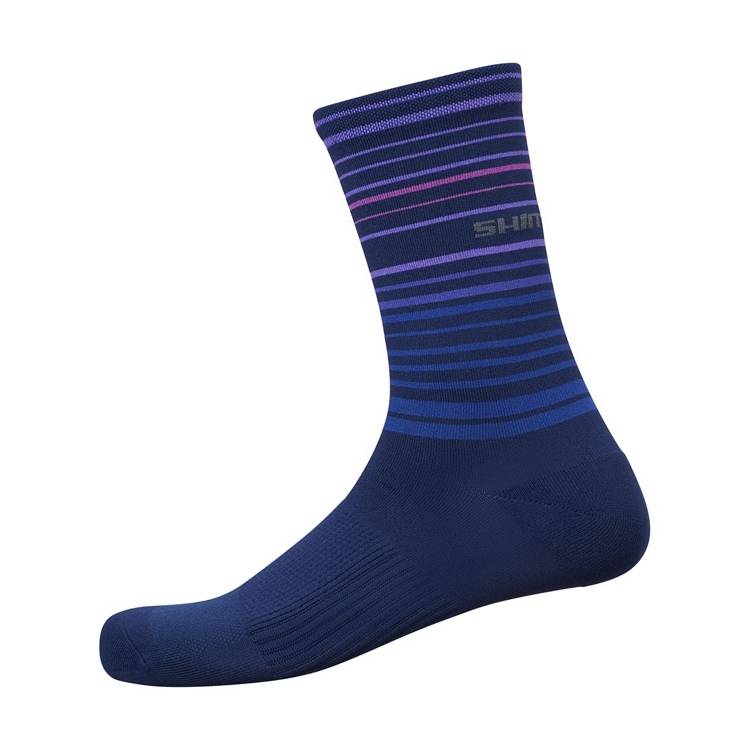 Medias Shimano Largas Azul Marino - Morado Unisex
