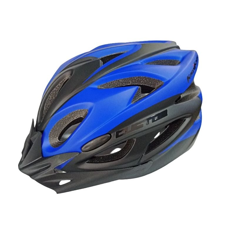 Casco Kamikaze Custom Negro Azul Neon