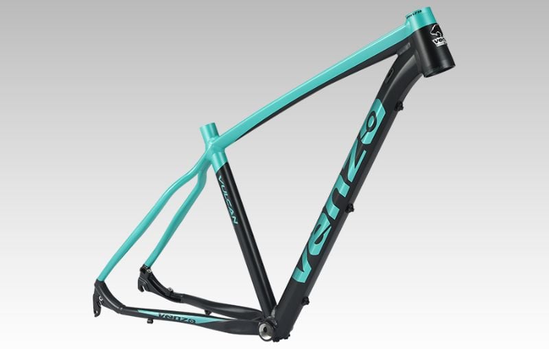 Cuadro 29 Venzo Vulcan Aluminio QR Caja de Direccion Conica Negro/Teal