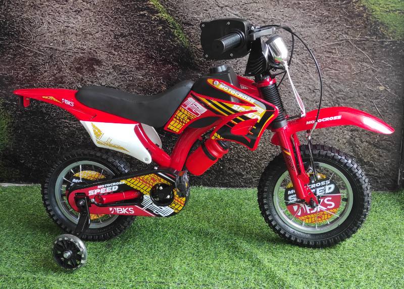 Bicicleta 12 Niño BKS Motocross Roja