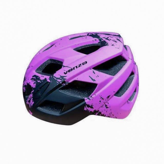 Casco Venzo Negro Rosado