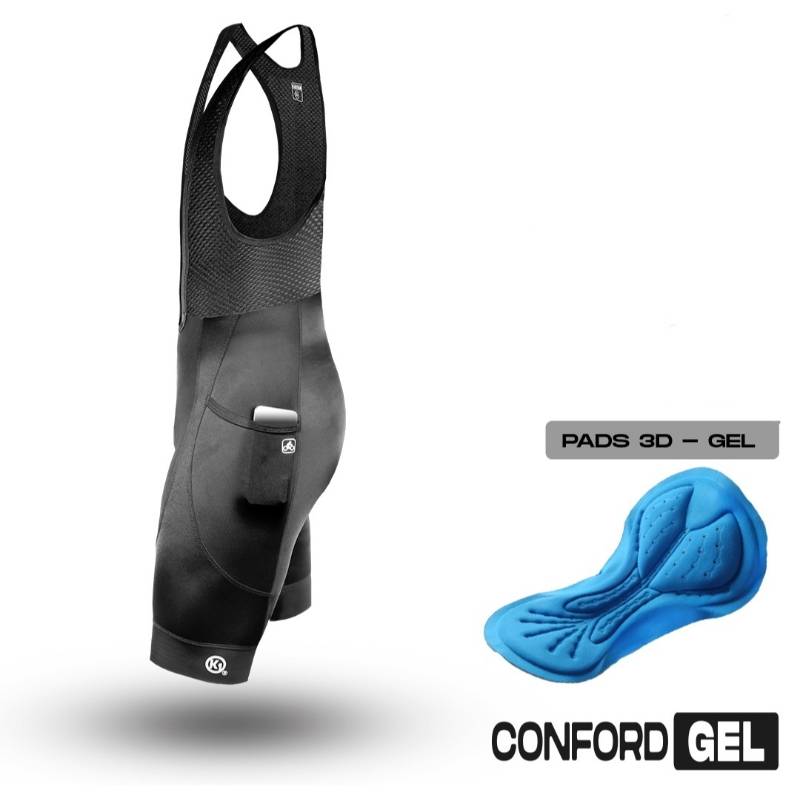 Licra K1 Conford-Gel Caballero Corta Con Tirantes Negro