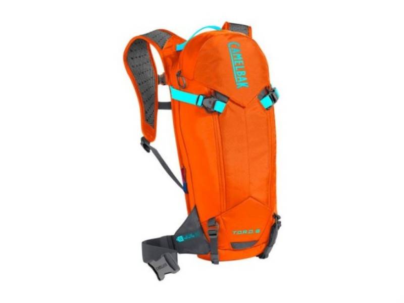 Bolso Hidratador CamelBak Toro Protector 8 Dry 3 Lts Red Orange/Charcoal *SIN VEJIGA*