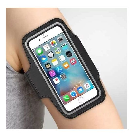 Correa Porta Celular Para Trotar Negro