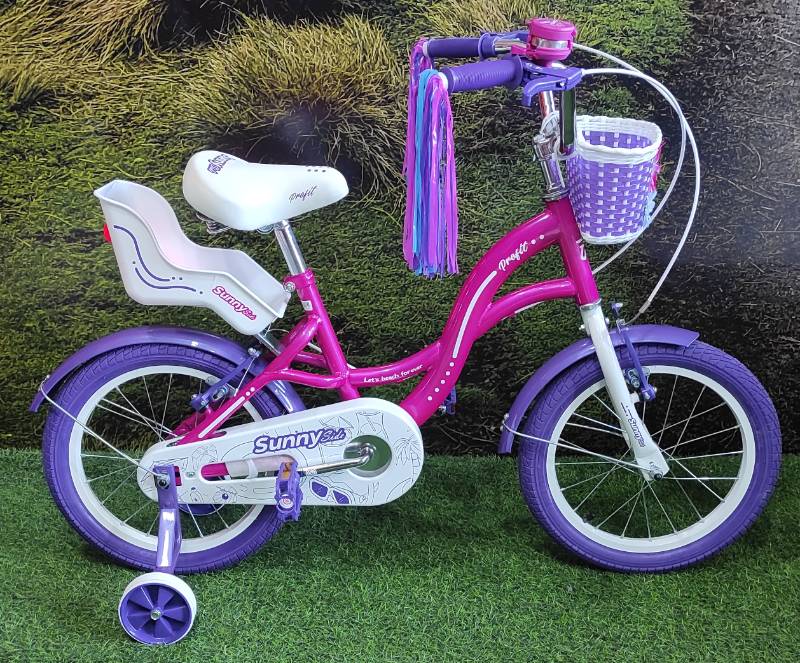 Bicicleta 16 Profit Sunny Side Rosado Morado Blanco