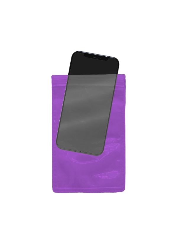 Estuche Impermeable Celular Cierre Ziploc Ciclismo Running Morado
