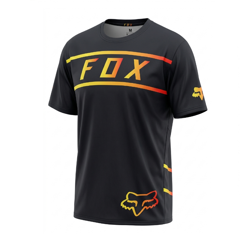 Franela Fox Negro Amarillo