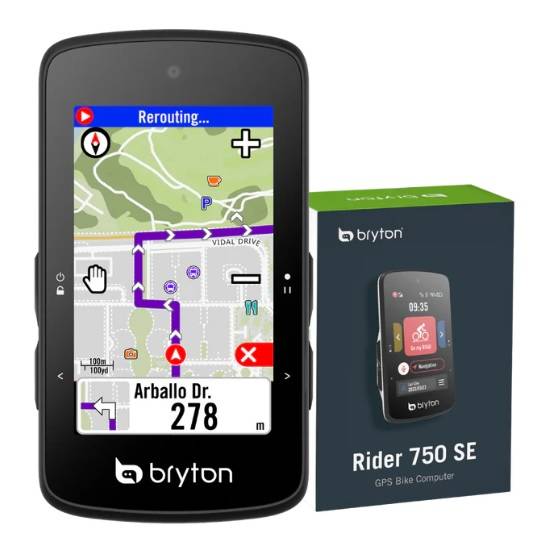 Ciclo Computador Bryton Rider 750 SE + Base Frontal