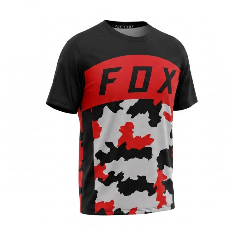 Franela Fox Camuflaje Rojo