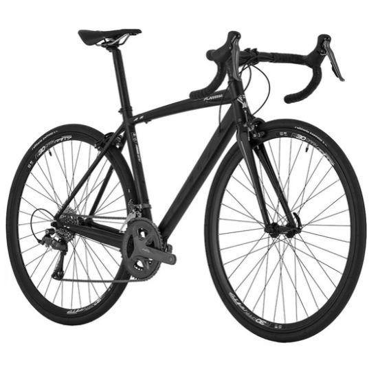 Bicicleta 700 Ruta GW Flamma 2x8 Velocidades Negro Talla S