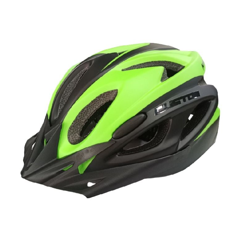Casco Kamikaze Custom Negro Verde Neon