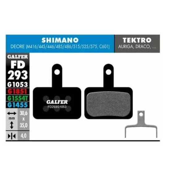 Pastilla Galfer FD293 Shimano B01, Tektro Standard