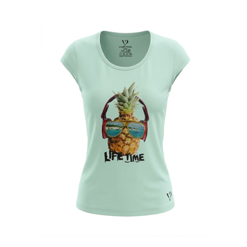 Franela Confution Dama Piña Azul