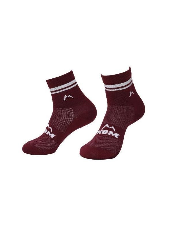 Medias Kom Taloneras Ciclismo Running Vinotinto