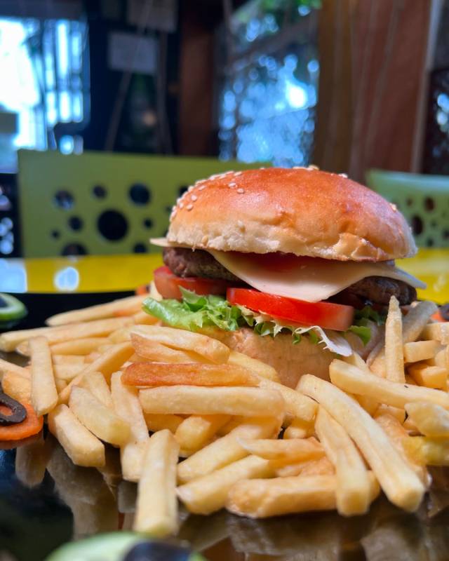 Burger avec frites