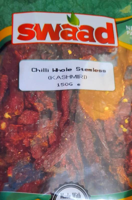 Swaad Kashmiri Chilli Whole 150gr