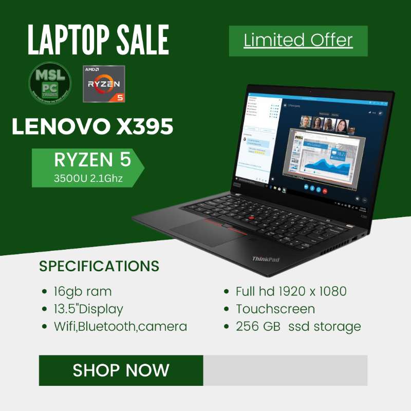 LENOVO X395 | MSLPC TRADES COMPUTER STORE