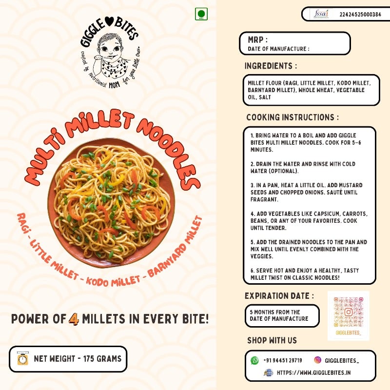 Multimillet Millet Noodles