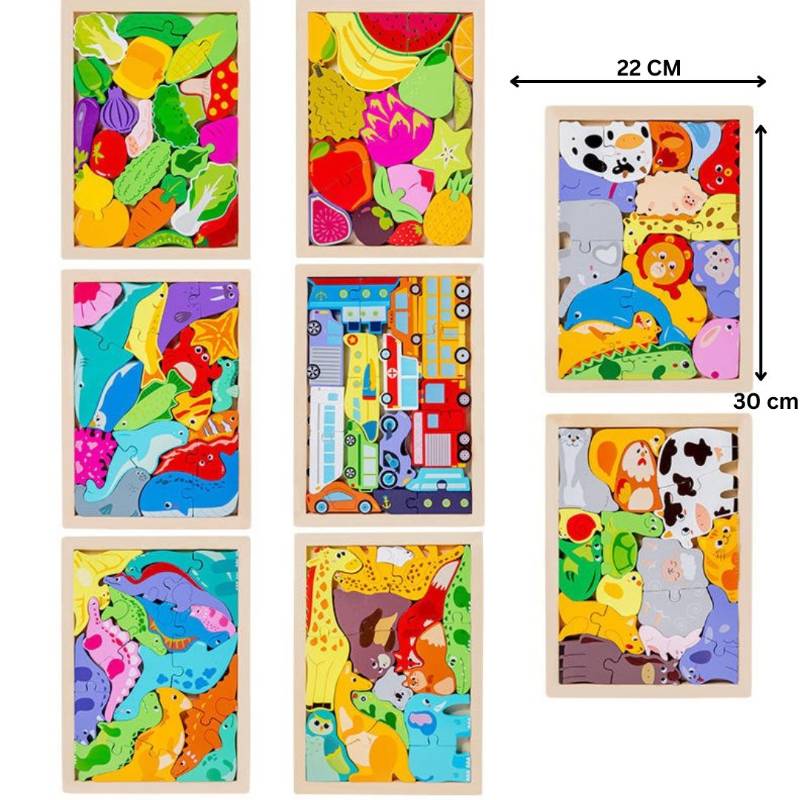 (FW-1) Animal and fruit Set Wooden toy