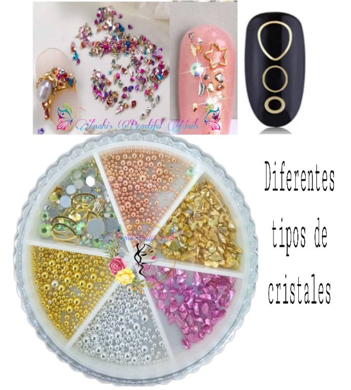 cristales en ruedita diferentes diseños