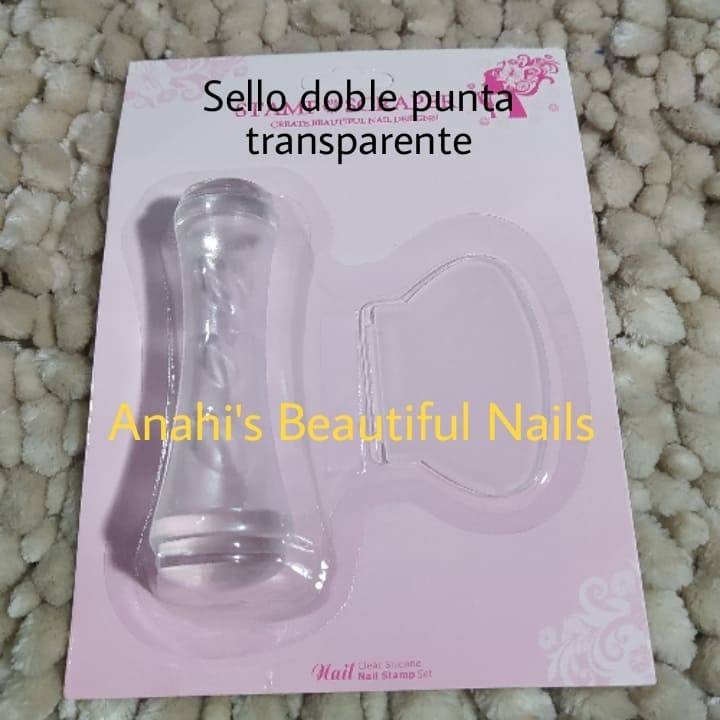 Sello para estampar doble punta transparente