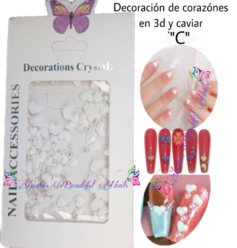 Decoraciones de corazones 3d -C