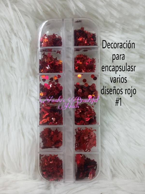 Decoracion para encapsular rojo #01