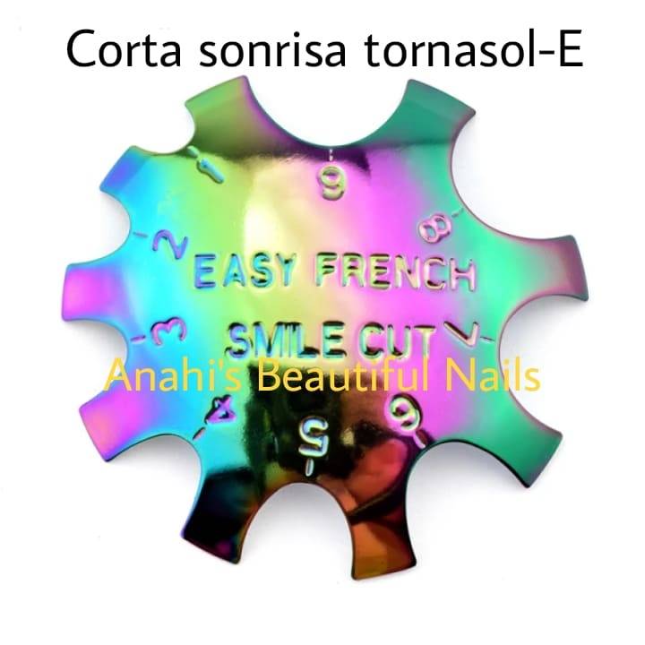 Corta sonrisa tornasol - E