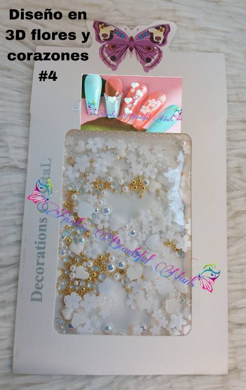 Diseños 3D flores y corazones # 4
