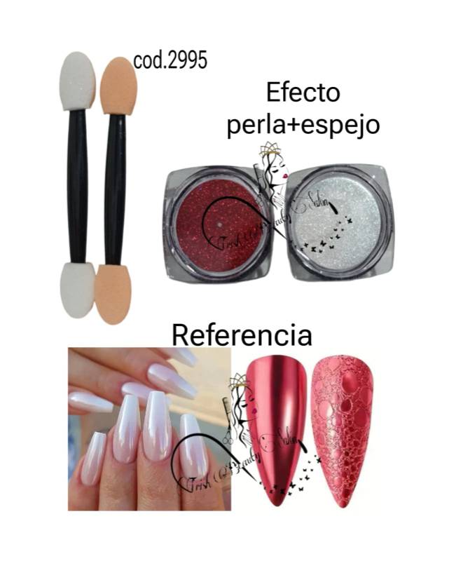 Efecto espejo  rojo y perla