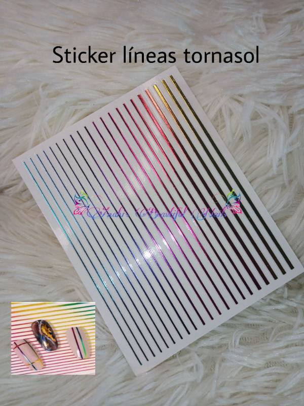 Stiker linea tornasol tornasol