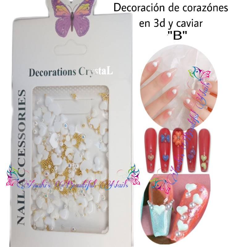 Decoraciones de corazones 3d -B