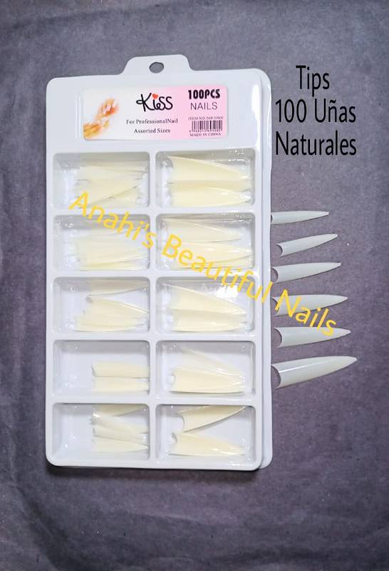 Tips stilettos100 uñas naturales