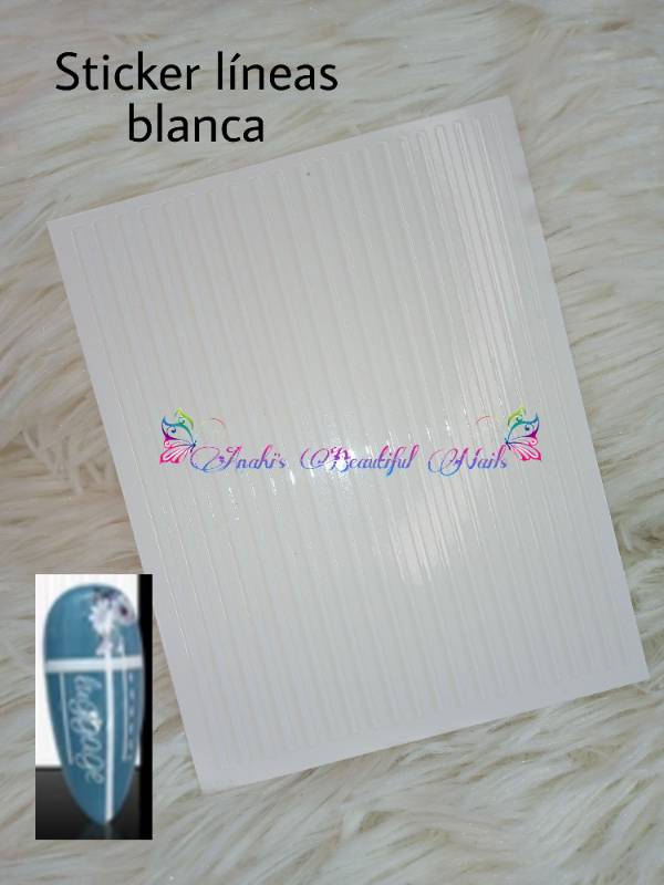 Stiker linea blanca