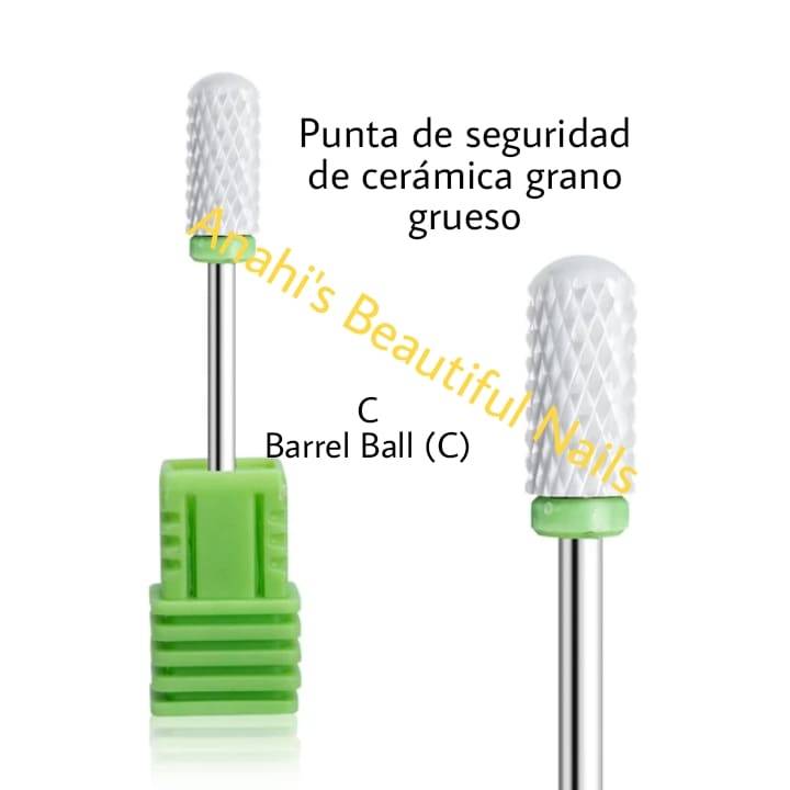 Punta de ceramica grano grueso barrilito