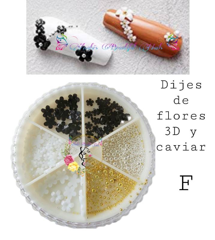 Flores 3D y balines ruedita F