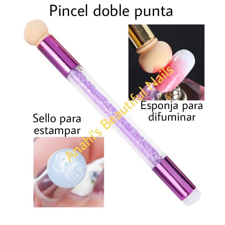 Pincel doble punta (estampar / difuminar)