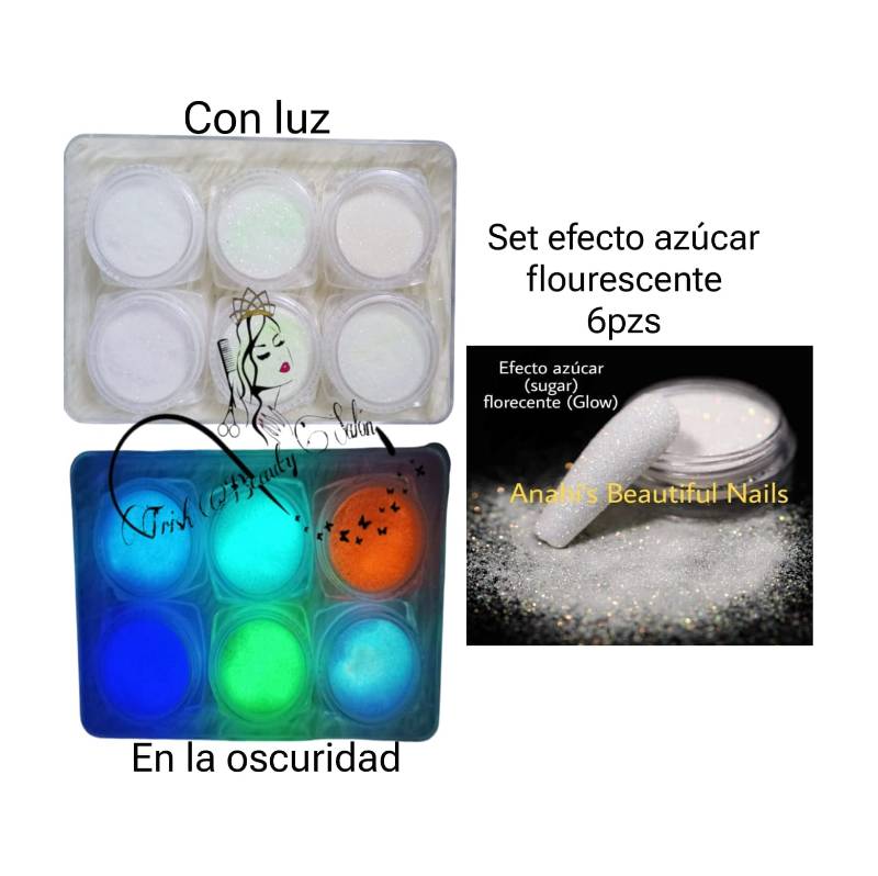 Set efecto azucar fluorecente (6 u.)
