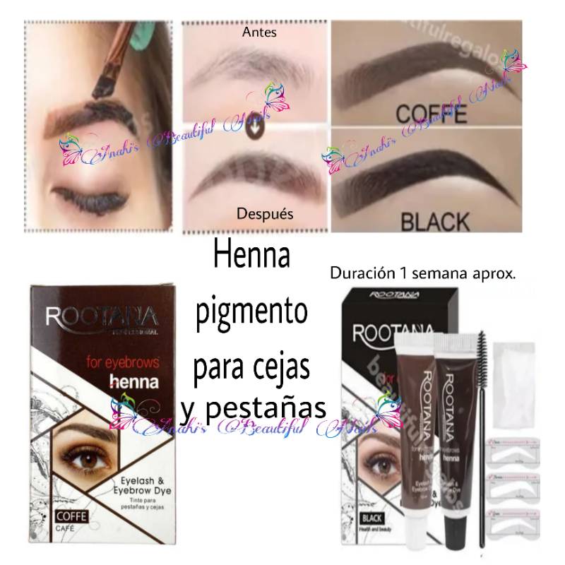 Henna pigmento para cejas y pestañas cafe