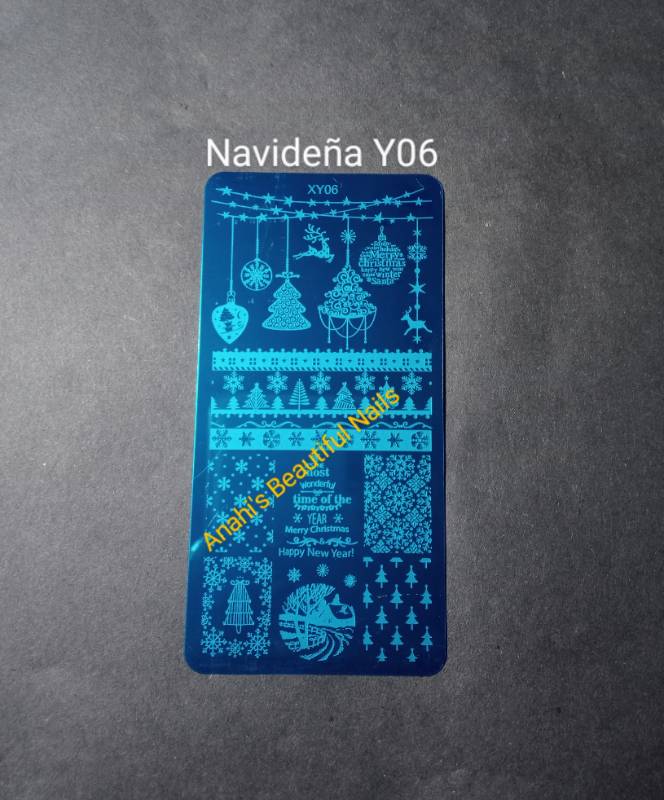 Placa para estampar navideña XY06