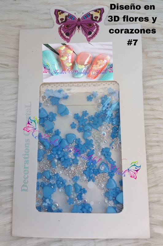 Diseños 3D flores y corazones # 7